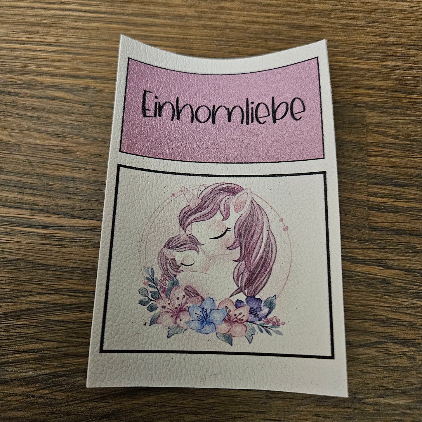 Kunstlederlabel Set - Einhornliebe