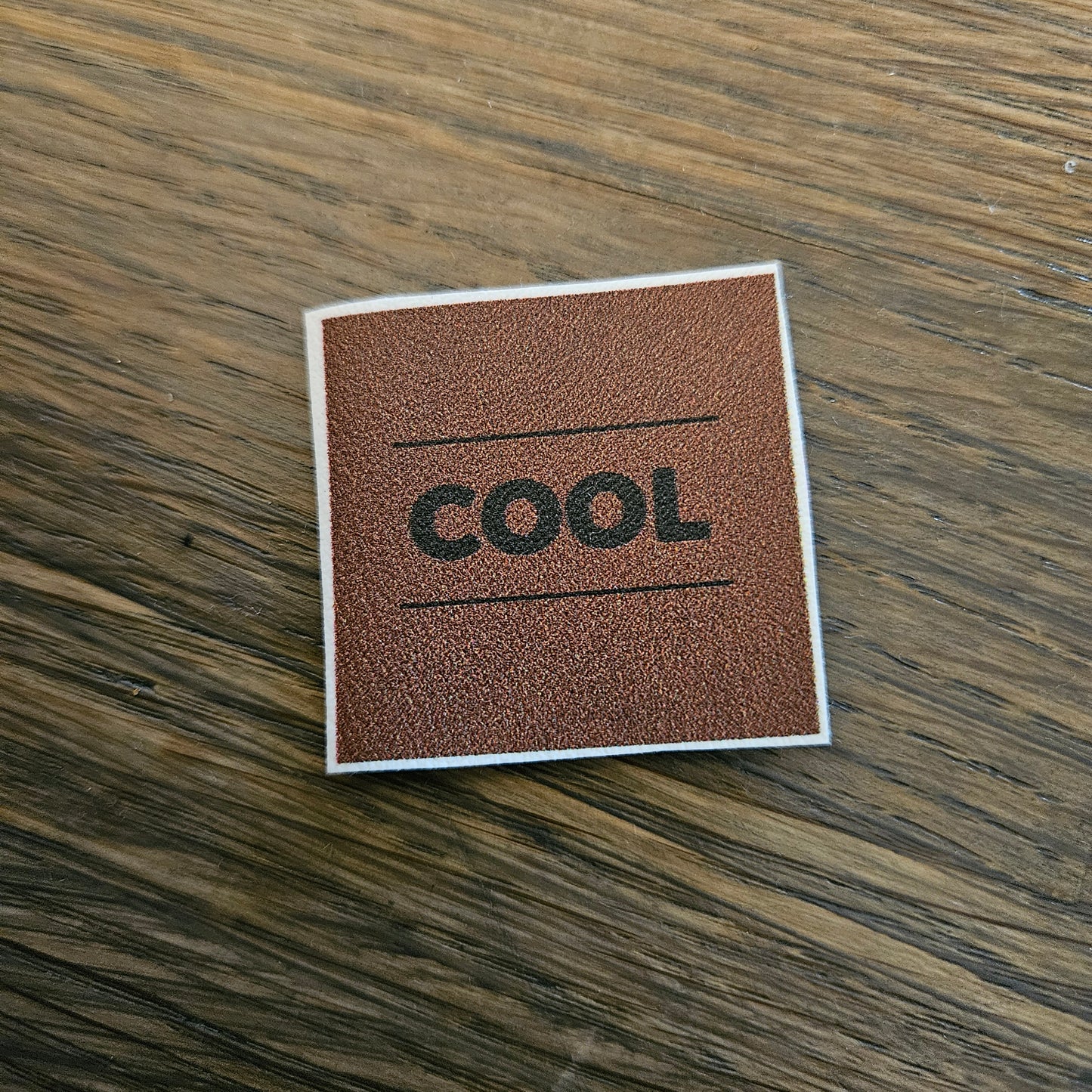 Kunstlederlabel - Cool Braun