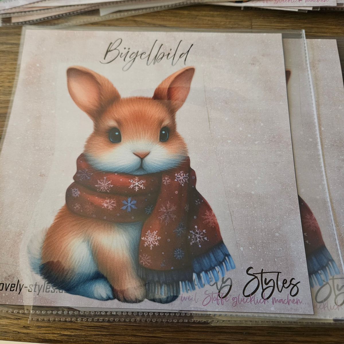 Bügelbild - Hase ca. 20cm
