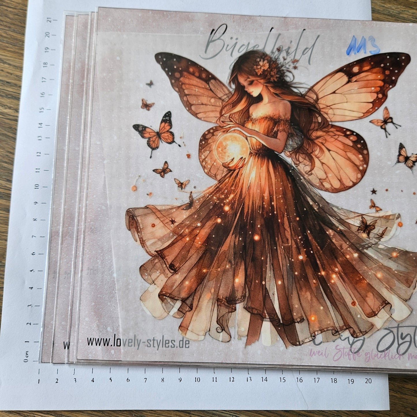 Bügelbild - Herbstfee ca. 20cm