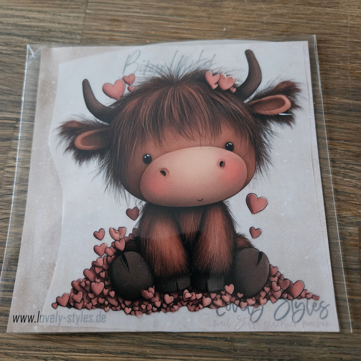 Bügelbild - Kuh ca. 15cm