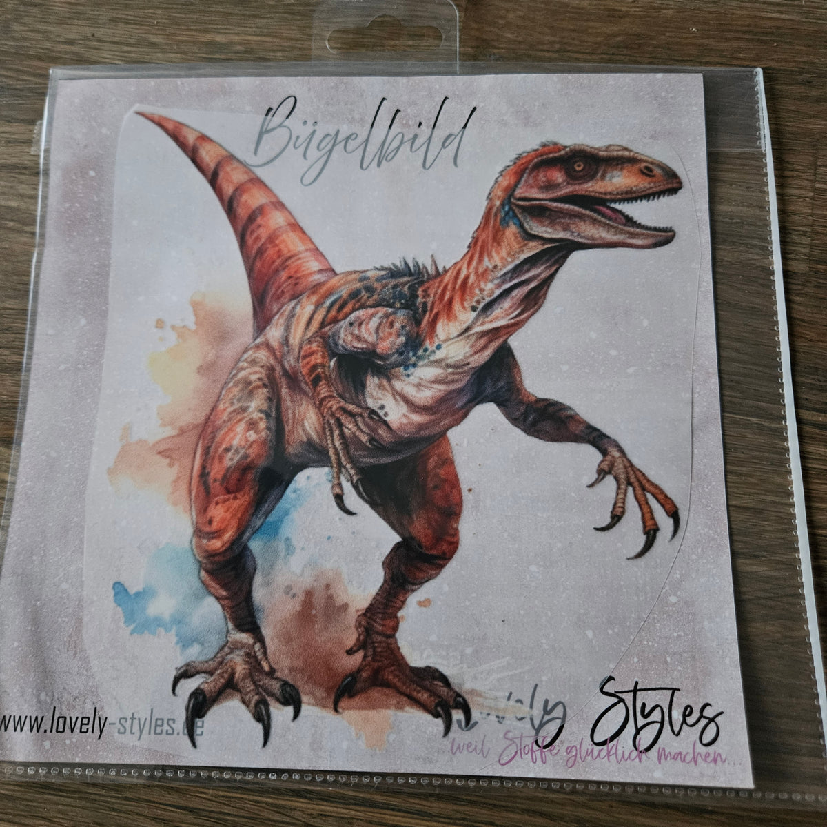 Bügelbild - Dino ca. 20cm