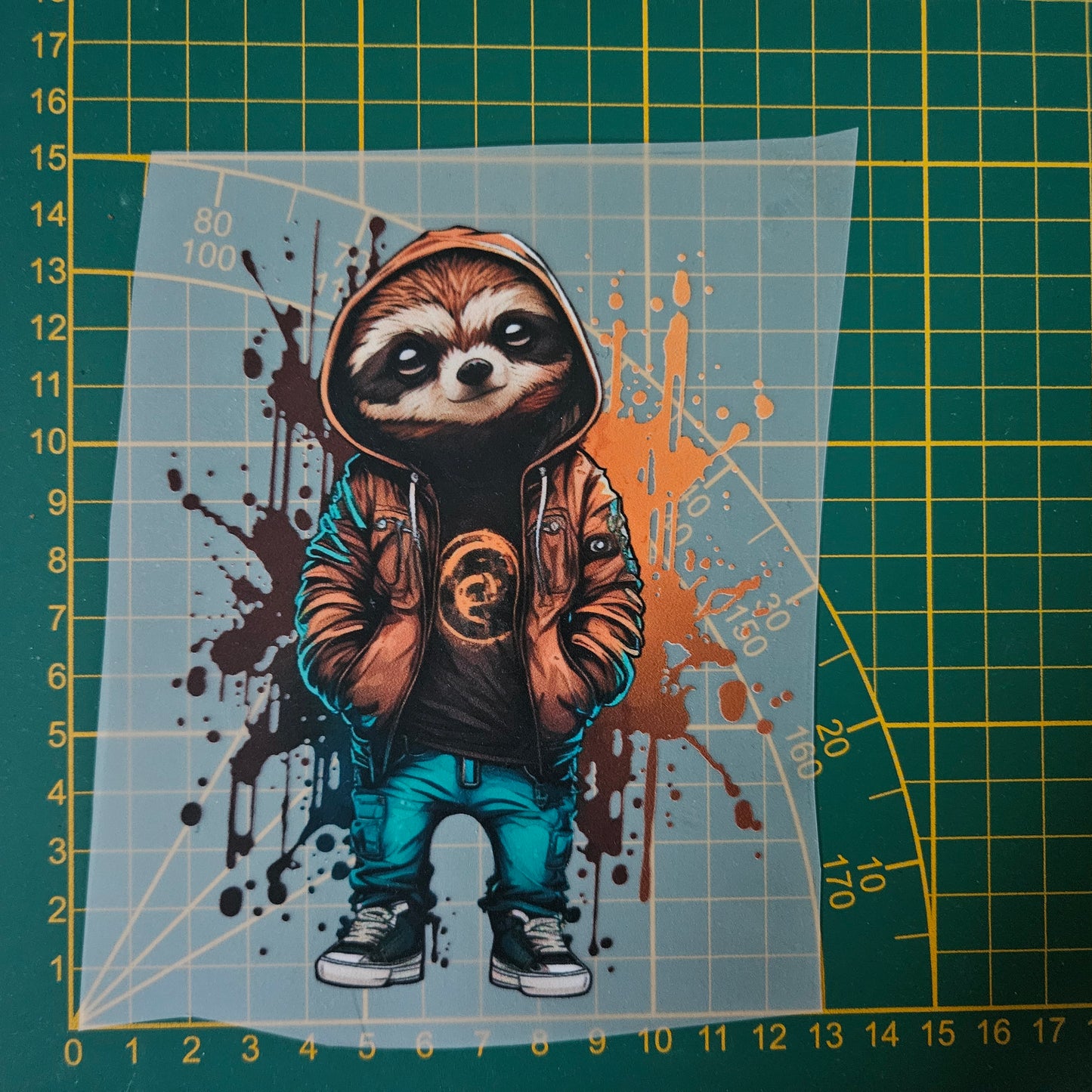 Bügelbild - Chiller Faultier ca. 15cm