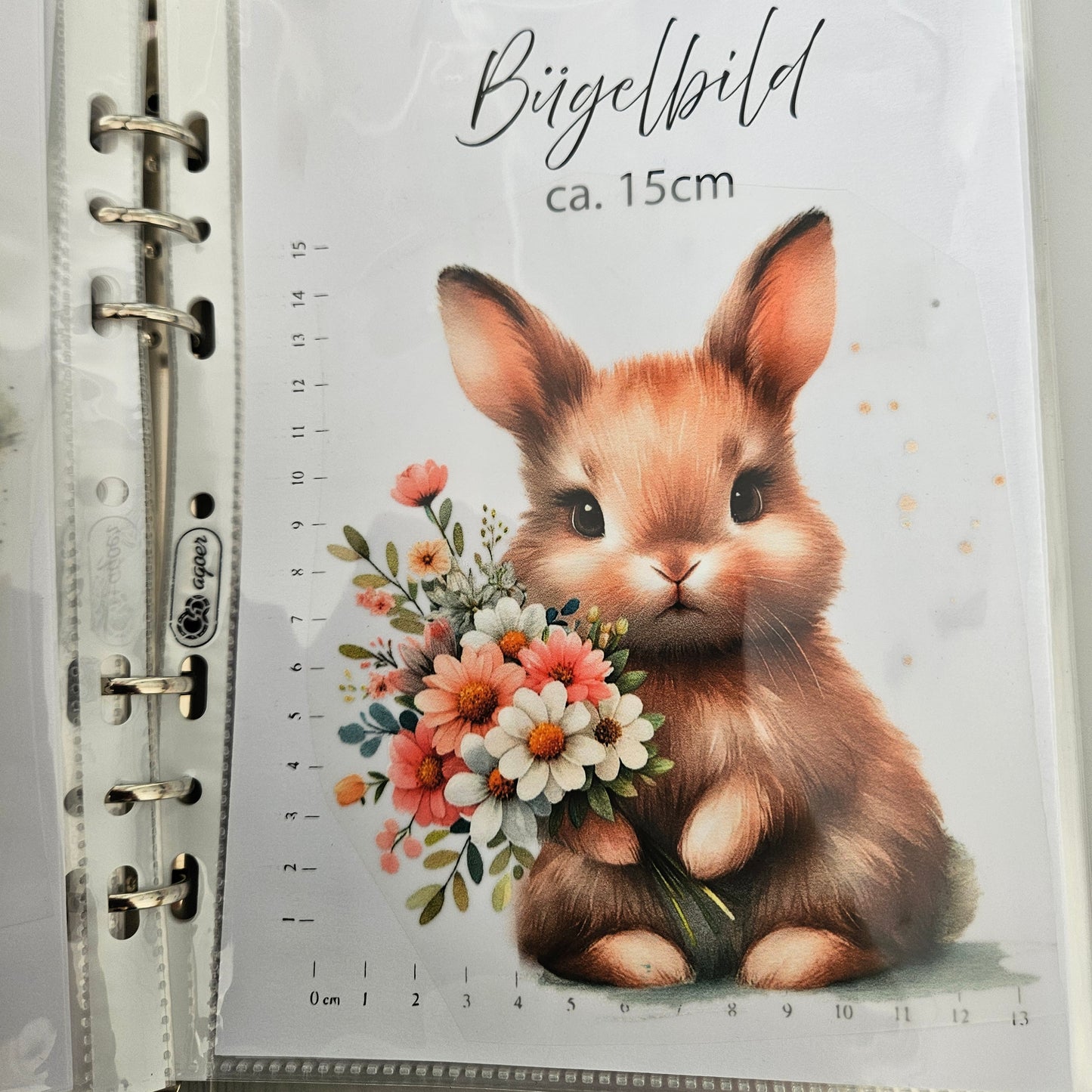 Bügelbild - Süßer Hase ca. 15cm