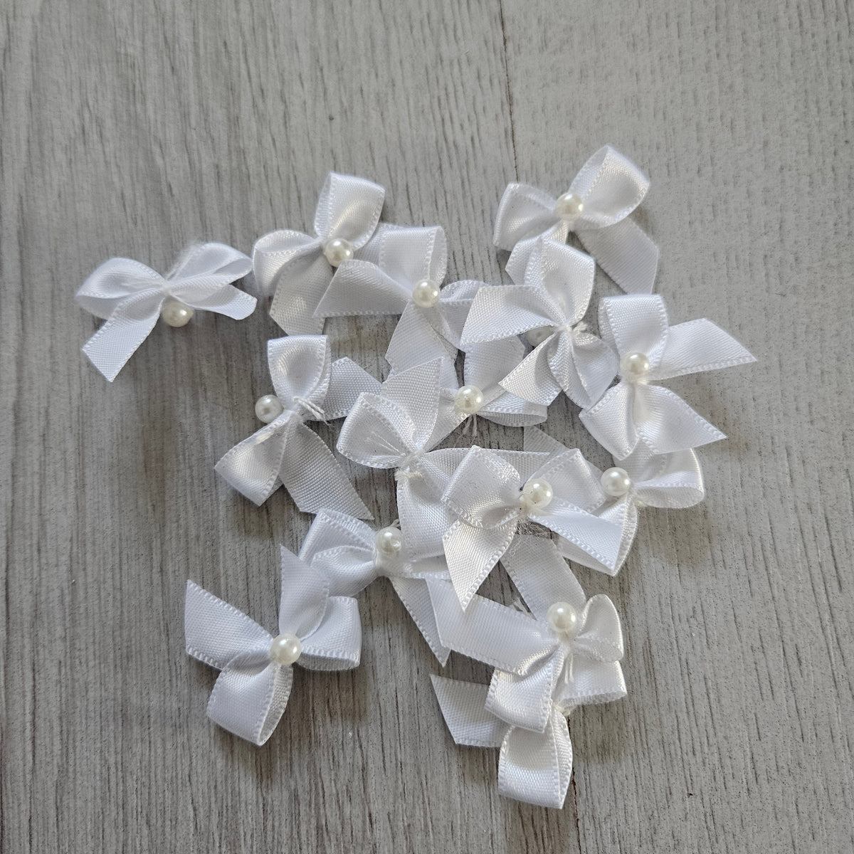 Schleifen Weiß 2,5cm