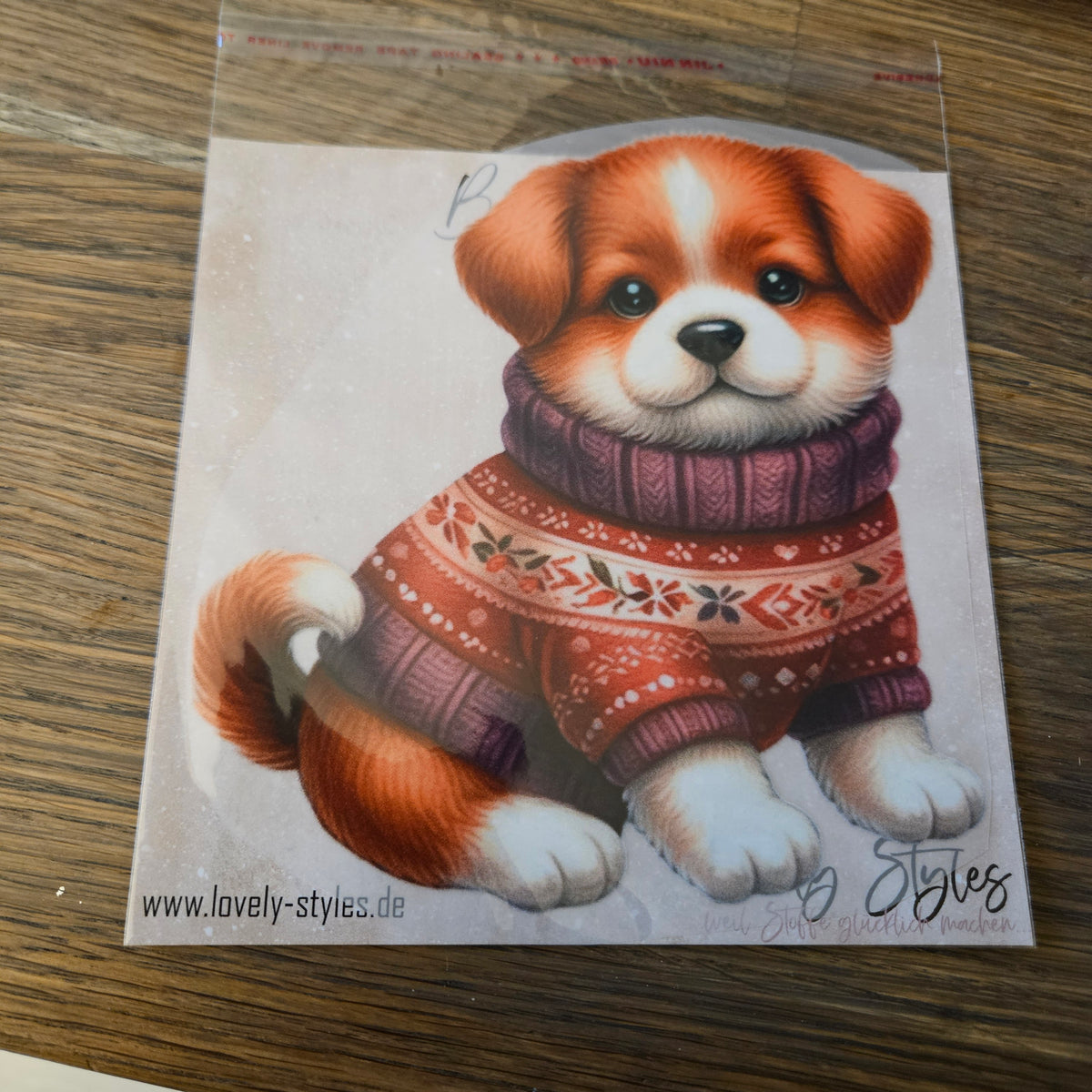 Bügelbild - Hund ca. 20cm