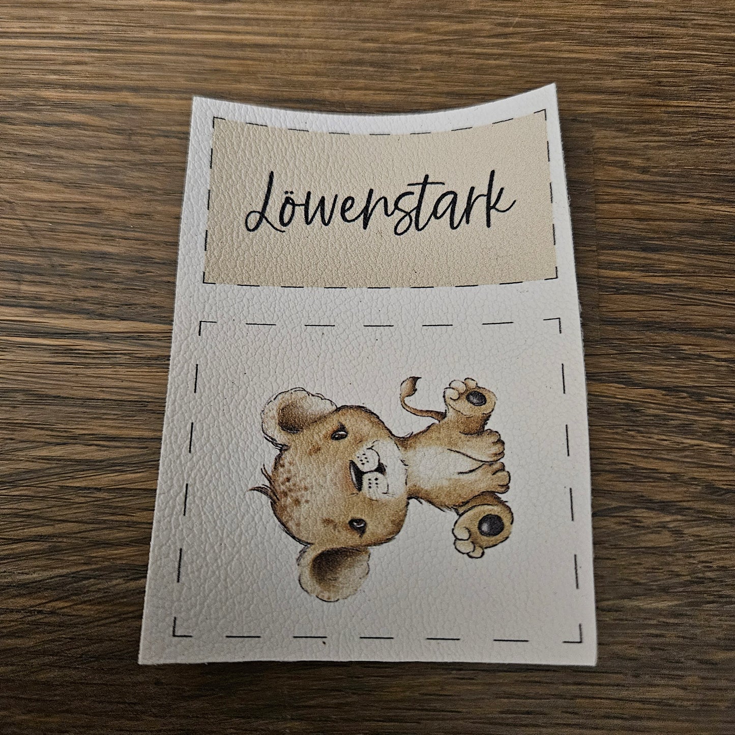 Kunstlederlabel Set - Löwenstark