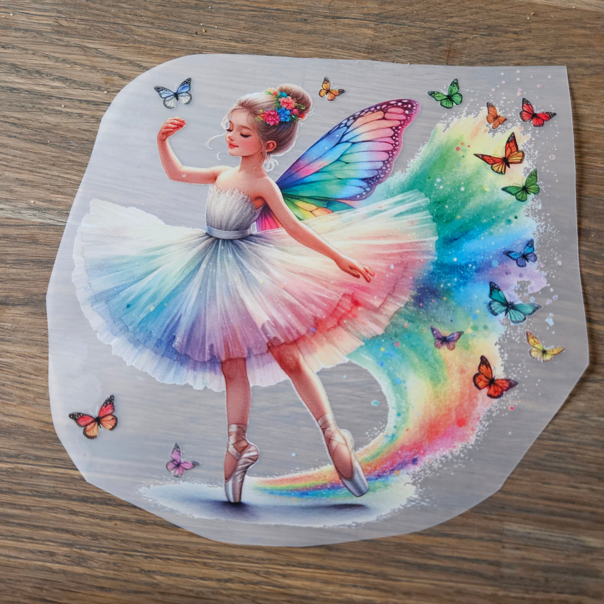 Bügelbild - Fee bunt ca. 20cm