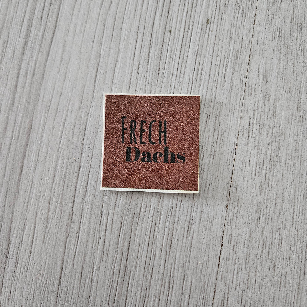 Kunstlederlabel - FrechDachs Braun