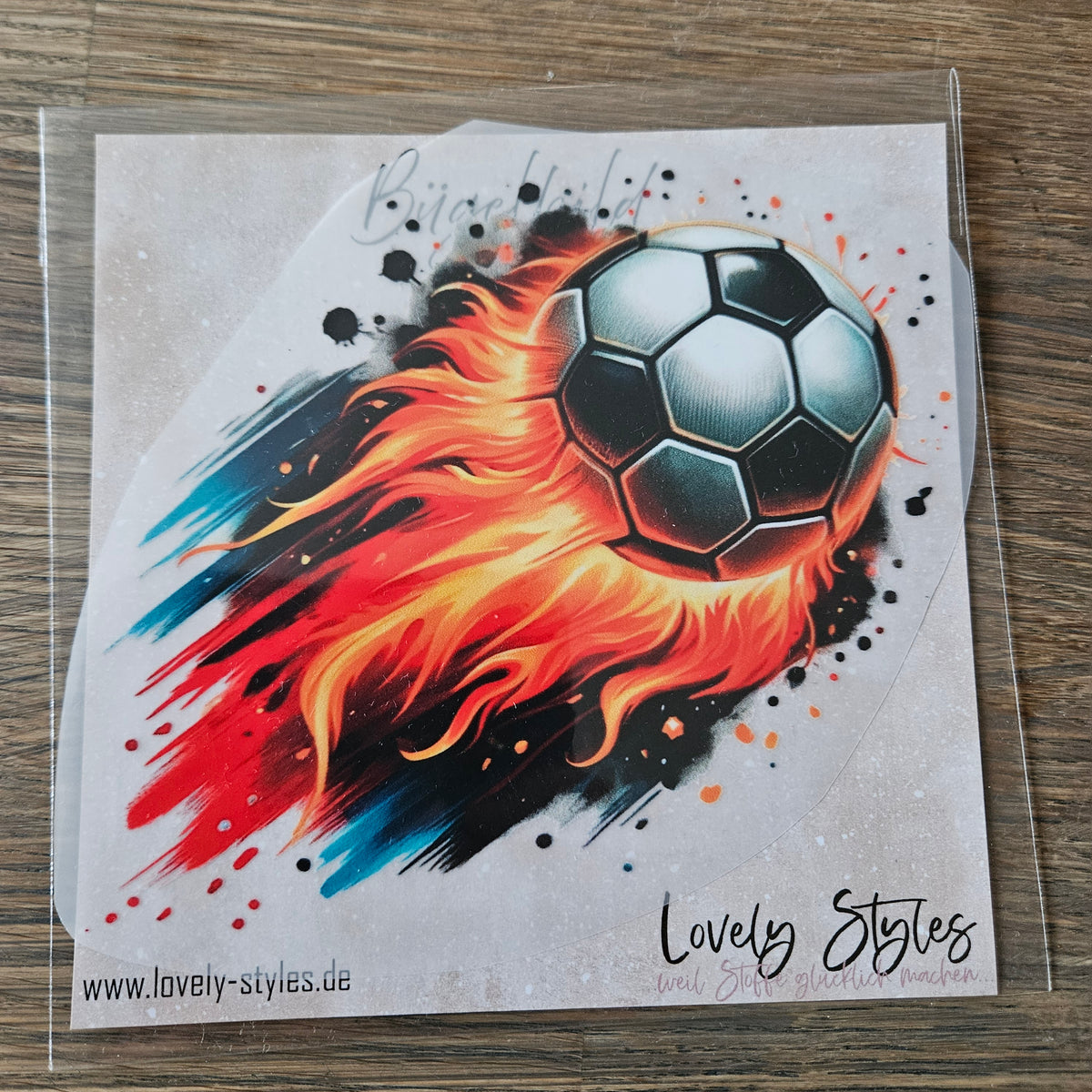 Bügelbild - Fußball ca. 15cm
