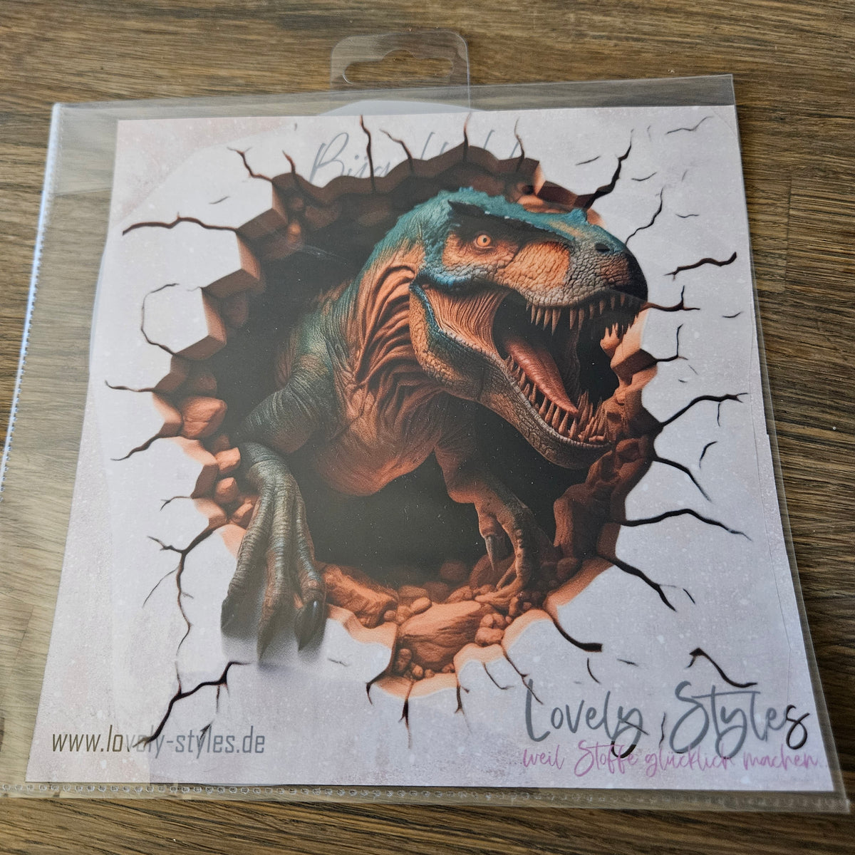 Bügelbild - Dino ca. 20cm
