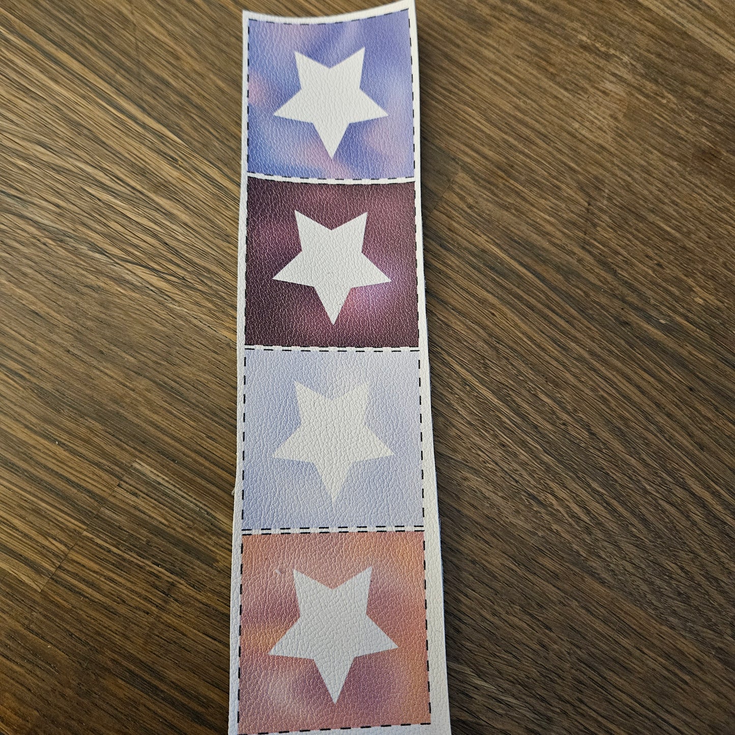 Kunstlederlabel Set - Sterne Hologram