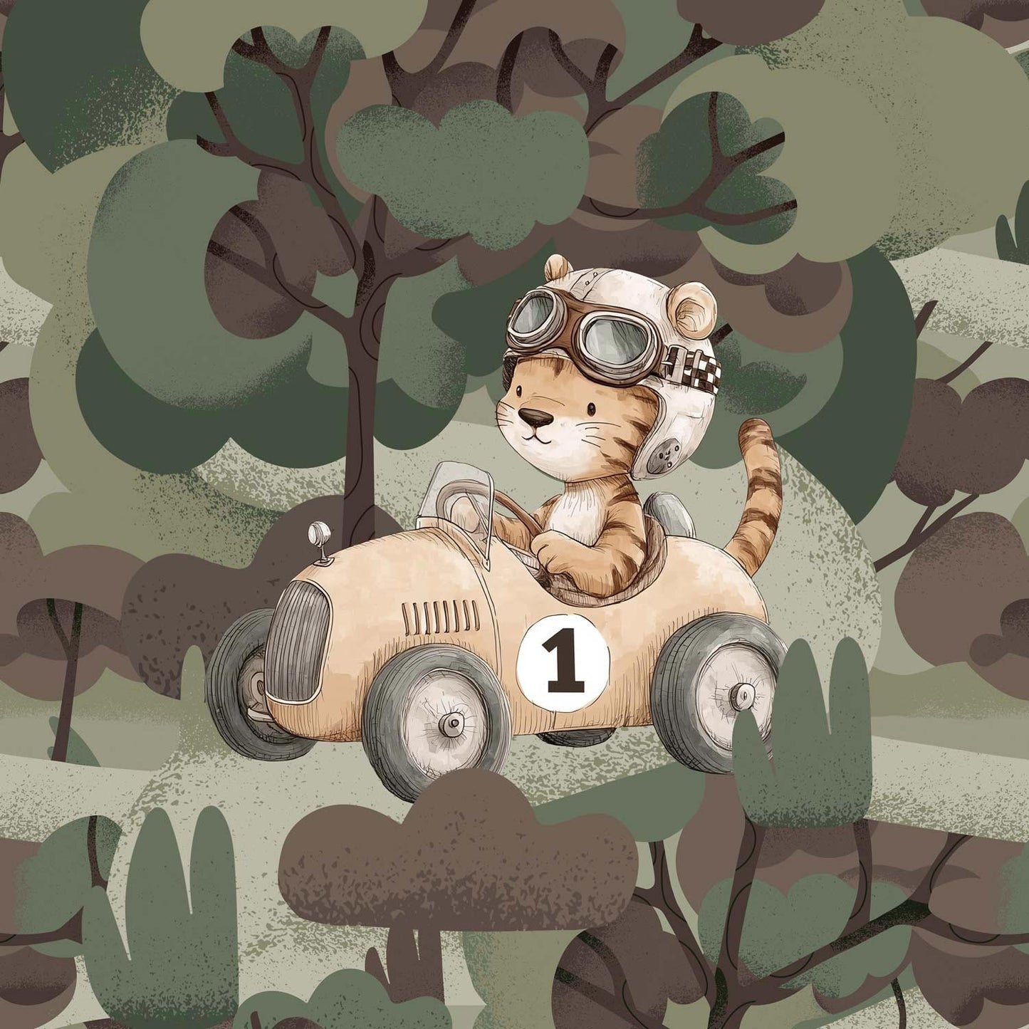 Sommersweat - Autorennen Camouflage