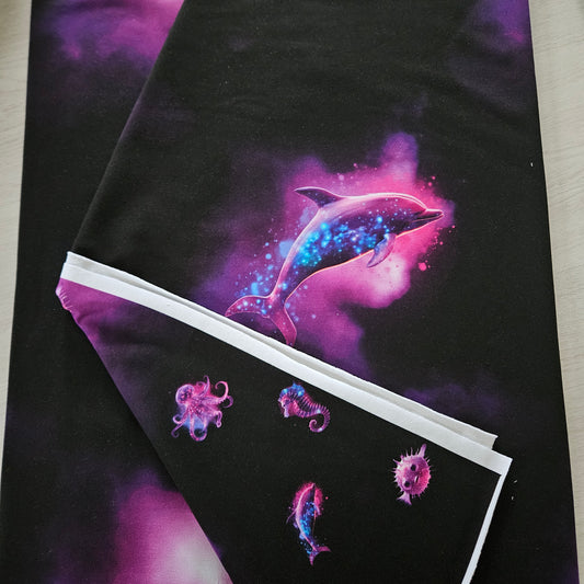 Sommersweat - Panel Delfin 70cm
