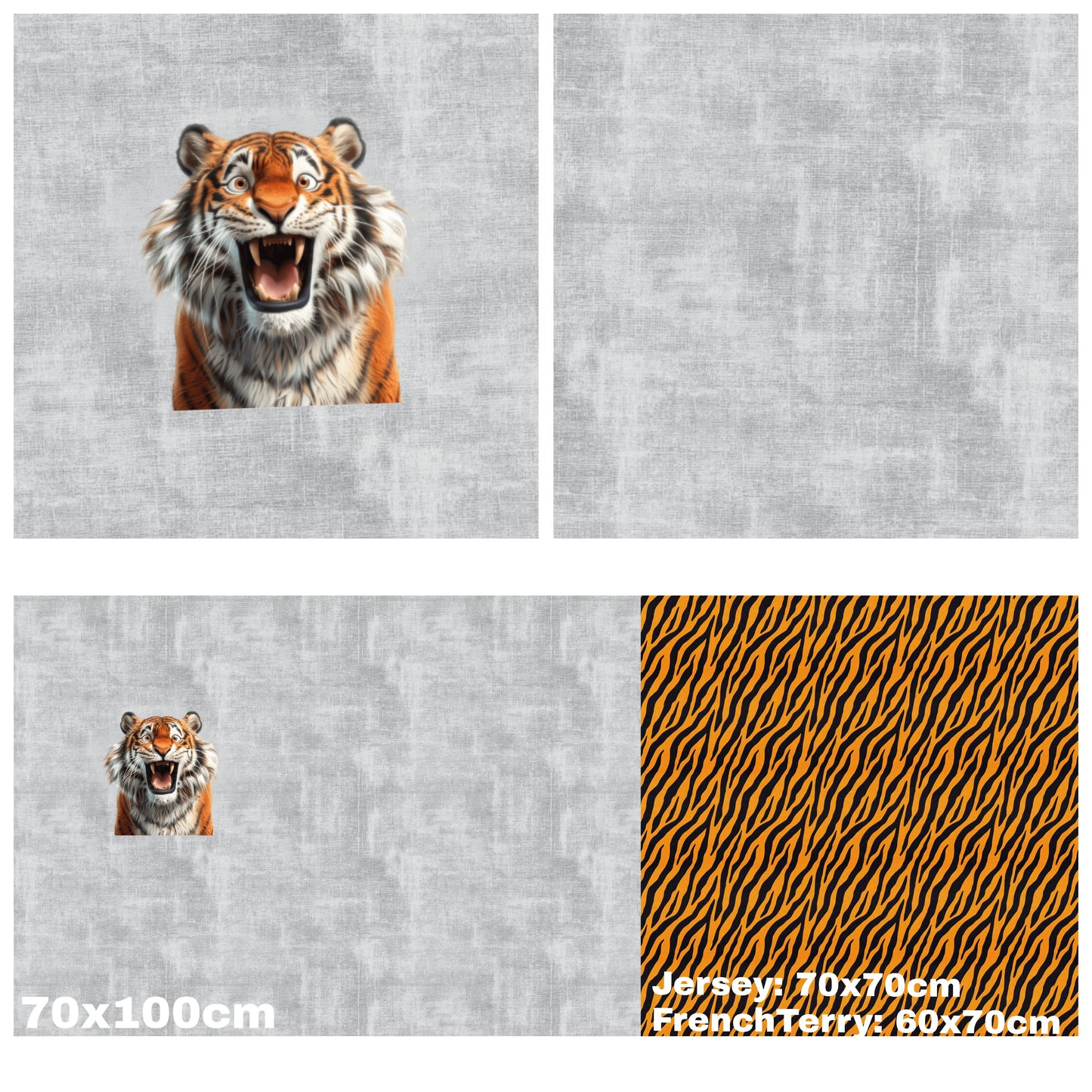 Panel mit Kombi - Grunge Leinen - Tiger