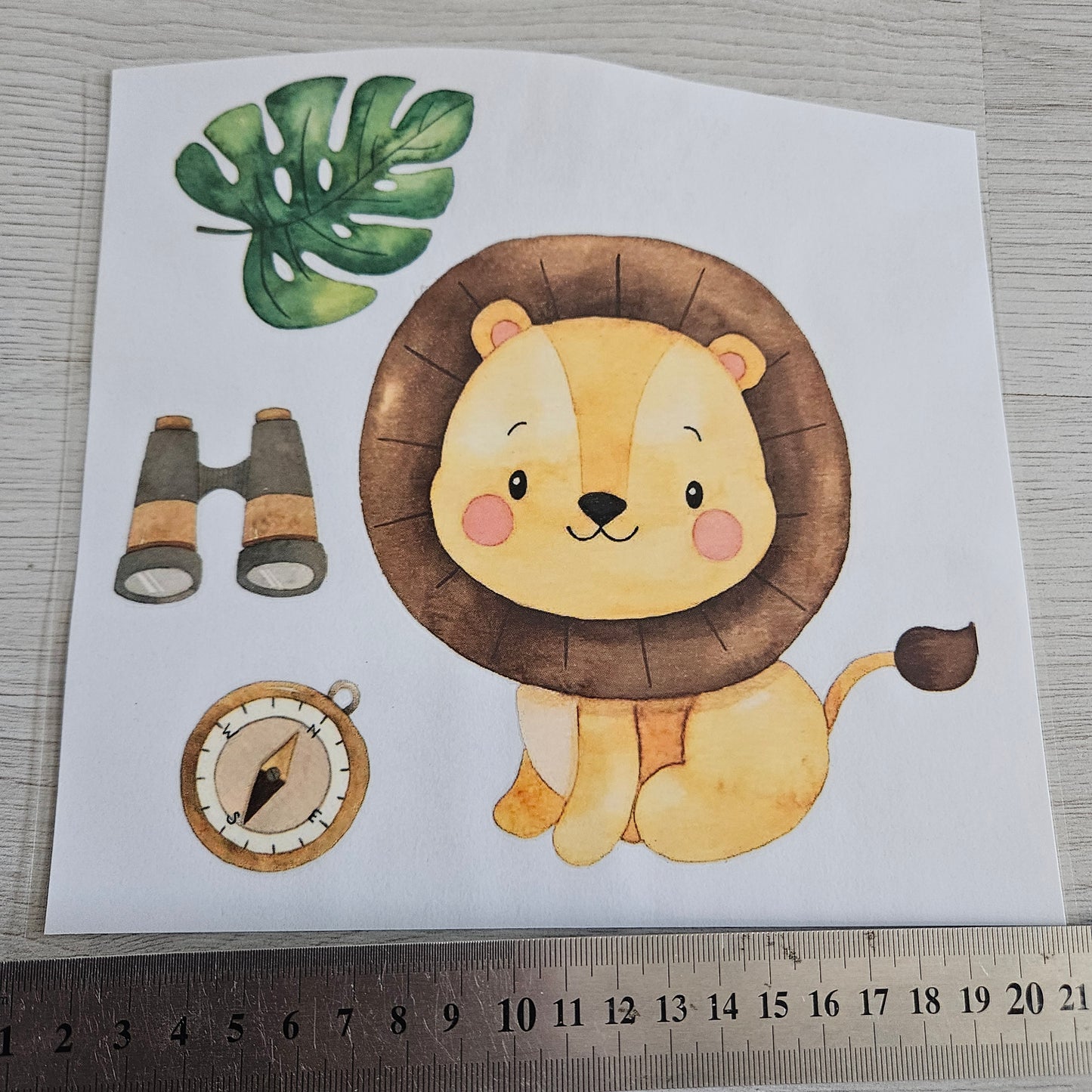 Bügelbild - Set Safari Löwe