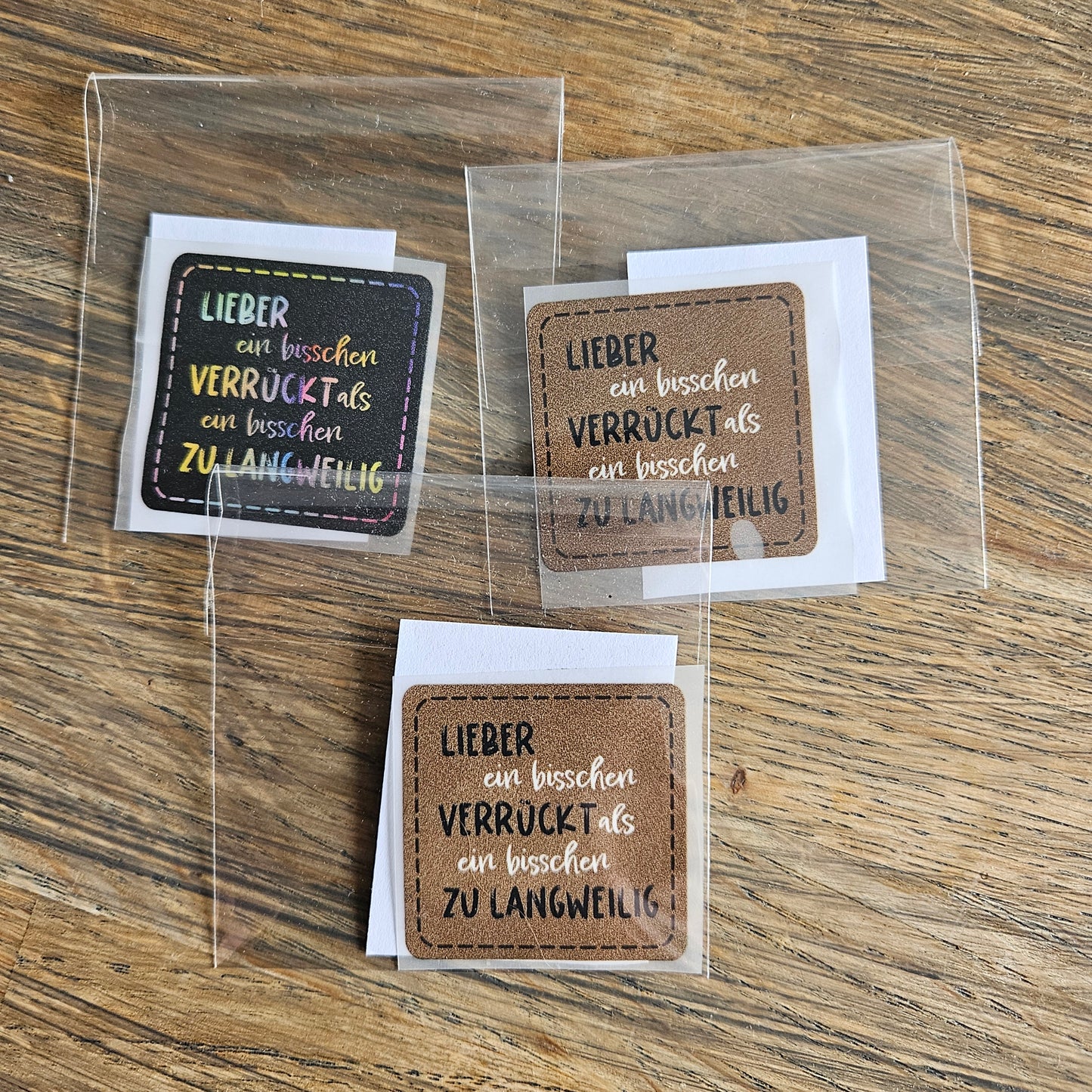 Set Bügelbilder Lieber verrückt 5cm