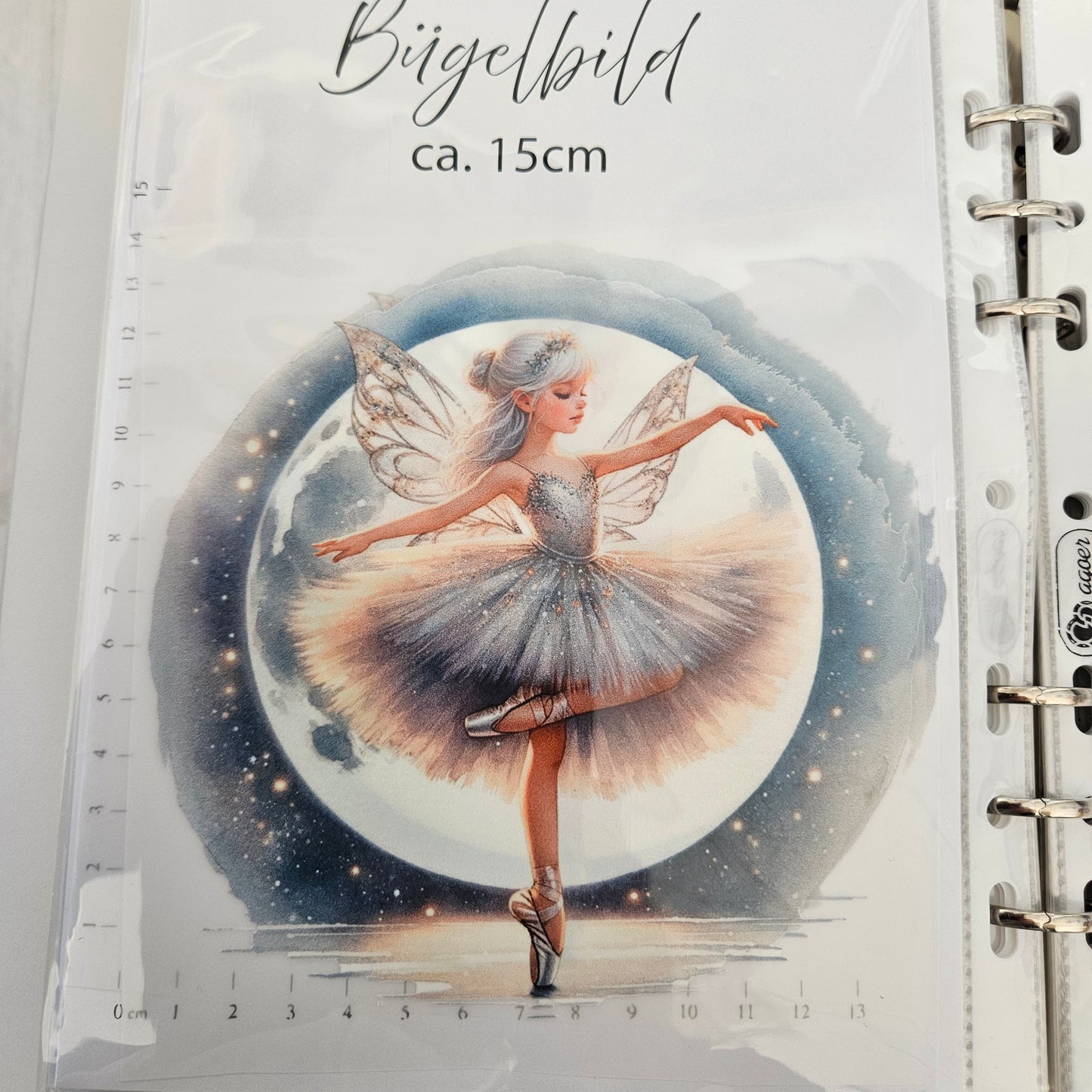 Bügelbild - Fee Ballerina Mond ca. 15cm