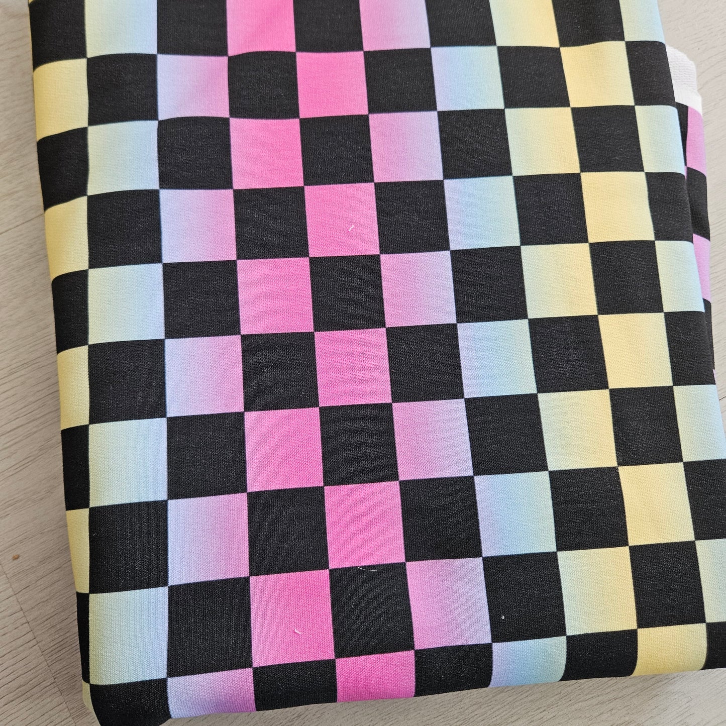 Sommersweat - Karo Bunt 1m