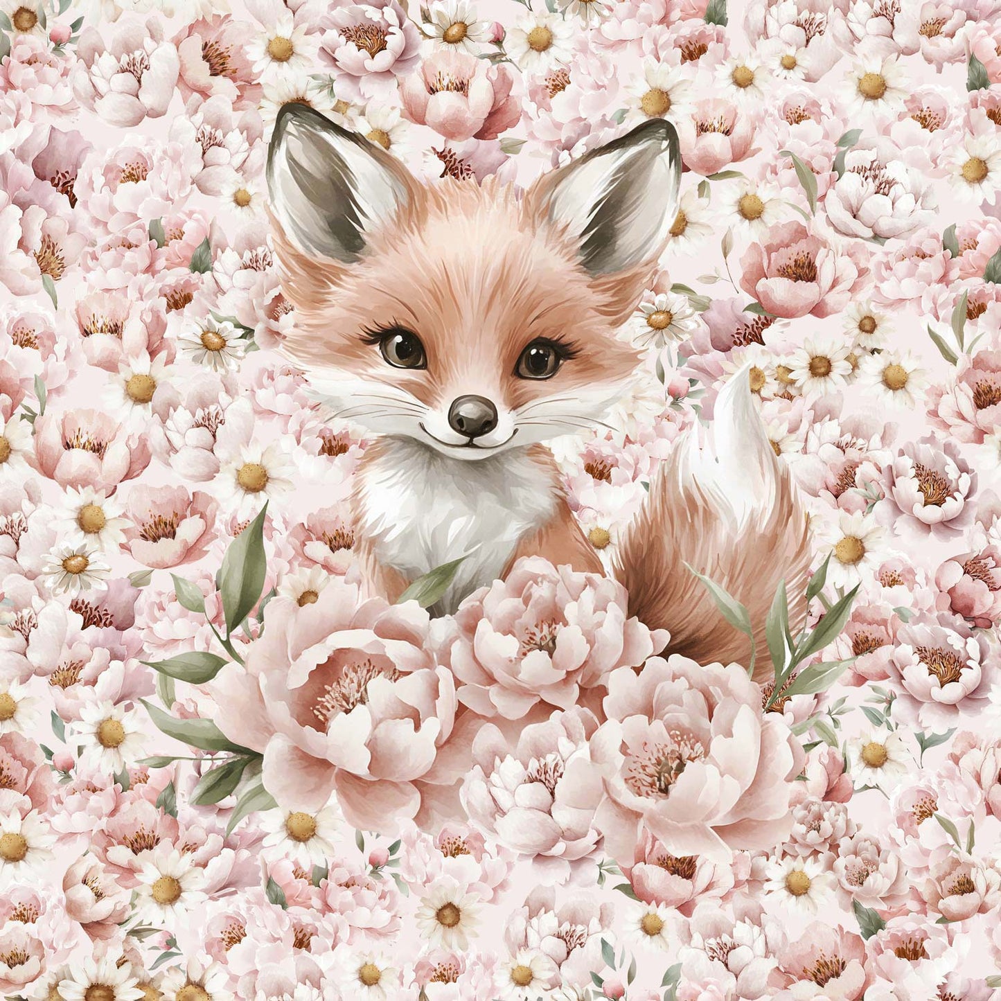 Sommersweat - Panel - Blumenmeer Rosa Fuchs
