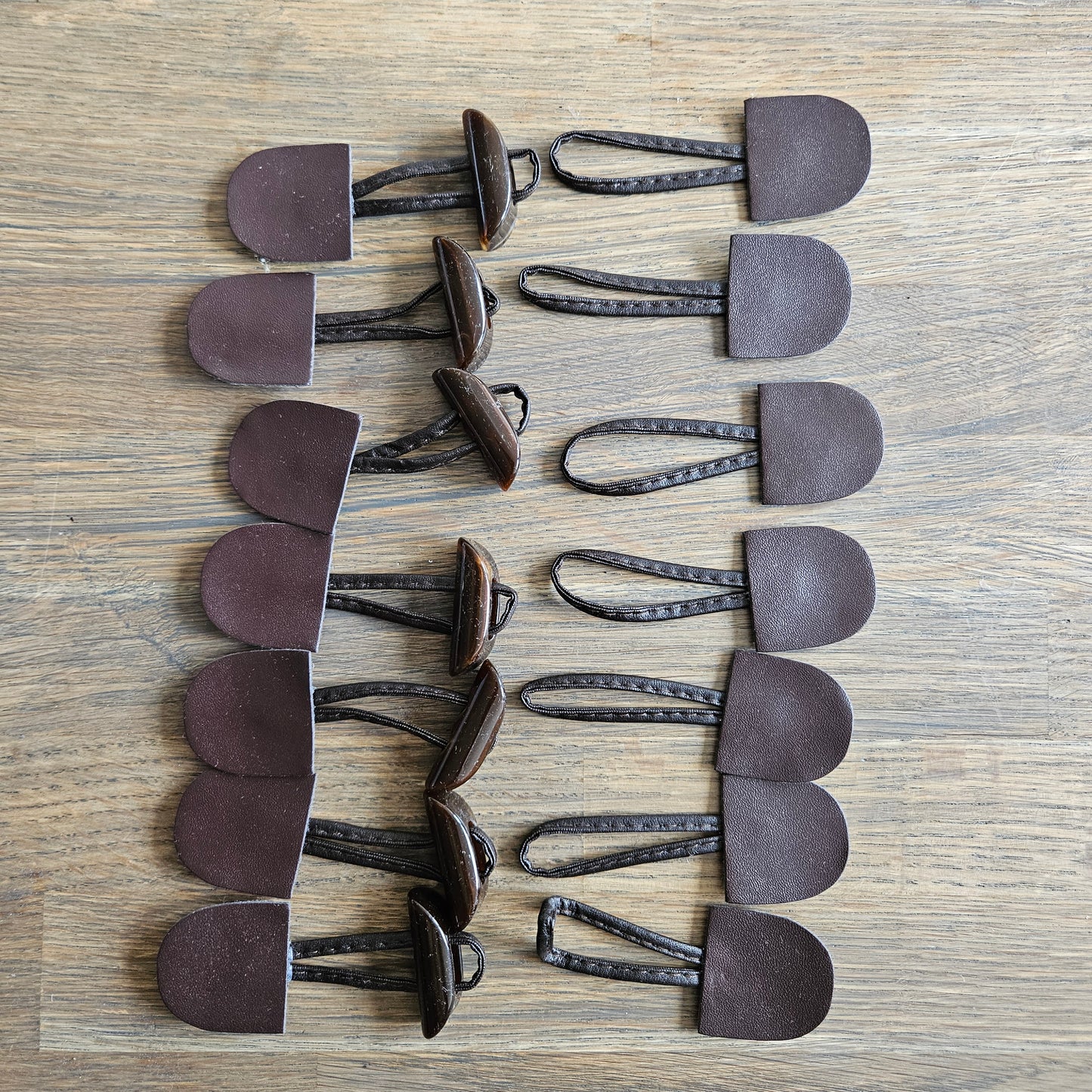 Set Mantelverschluss Braun 7x