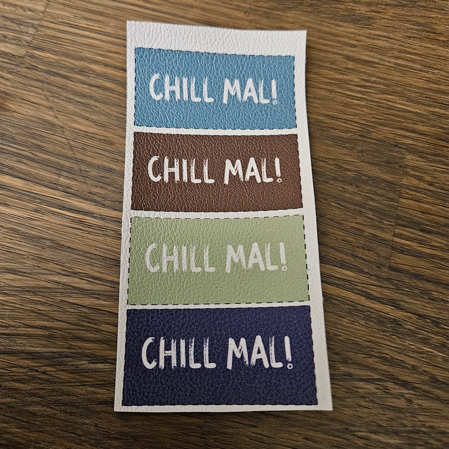 Kunstlederlabel Set - Chill Mal