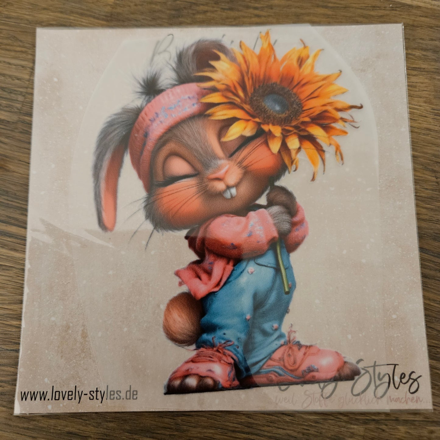 Bügelbild - Funny Hase ca. 15cm