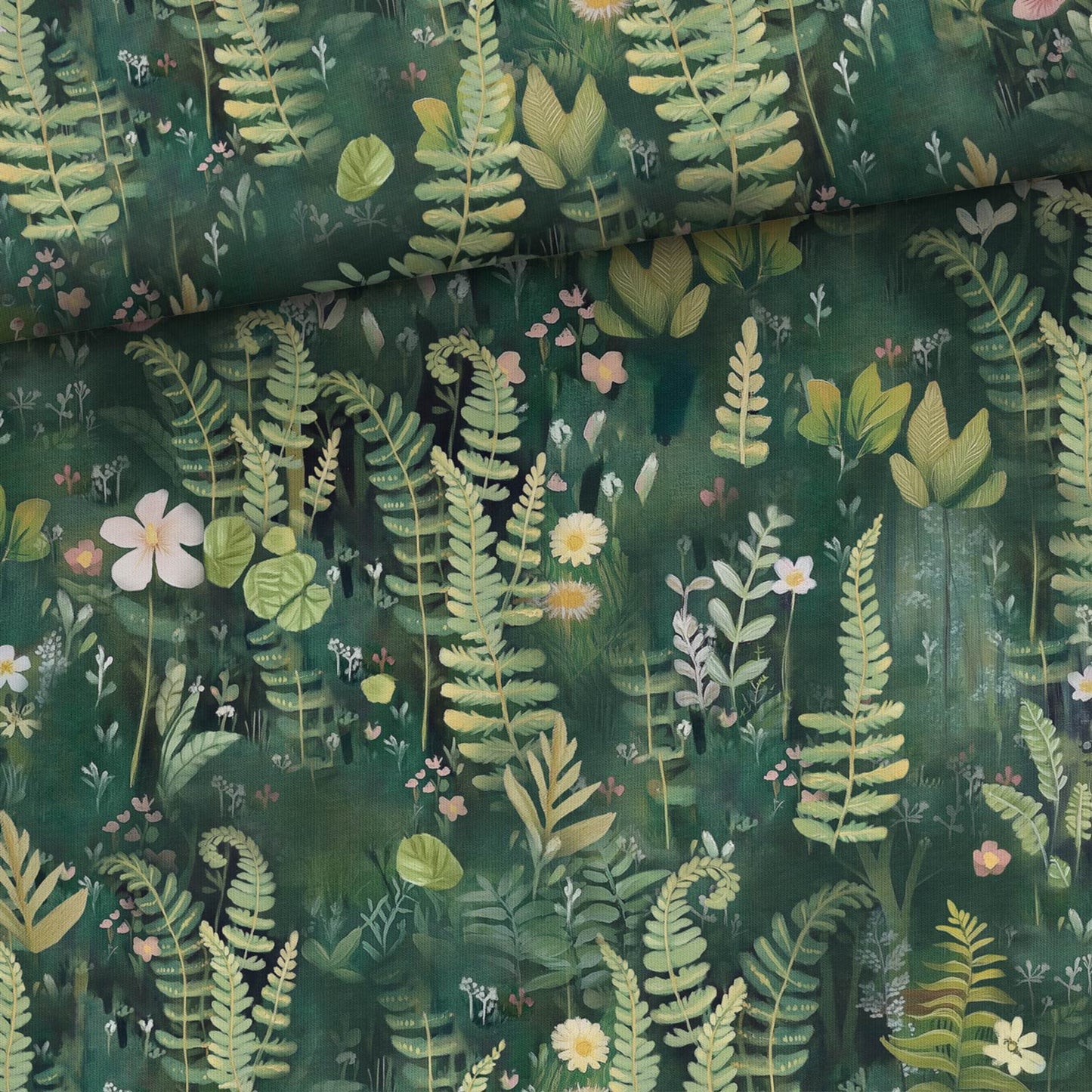 Sommersweat - Waldtiere Bilderbuch Grün Kombi