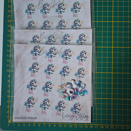 Bügelbild - Größenlabels 16 Stk.