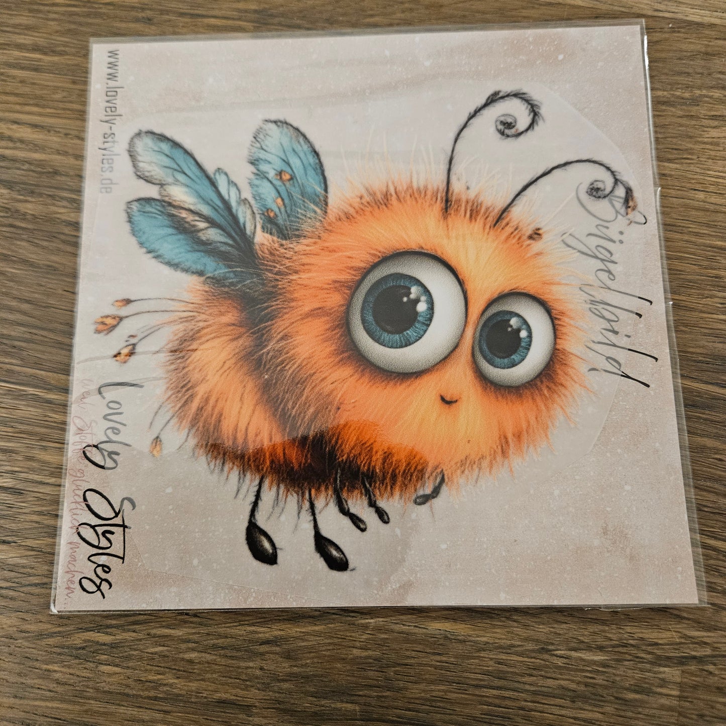Bügelbild - Süße Biene ca. 15cm