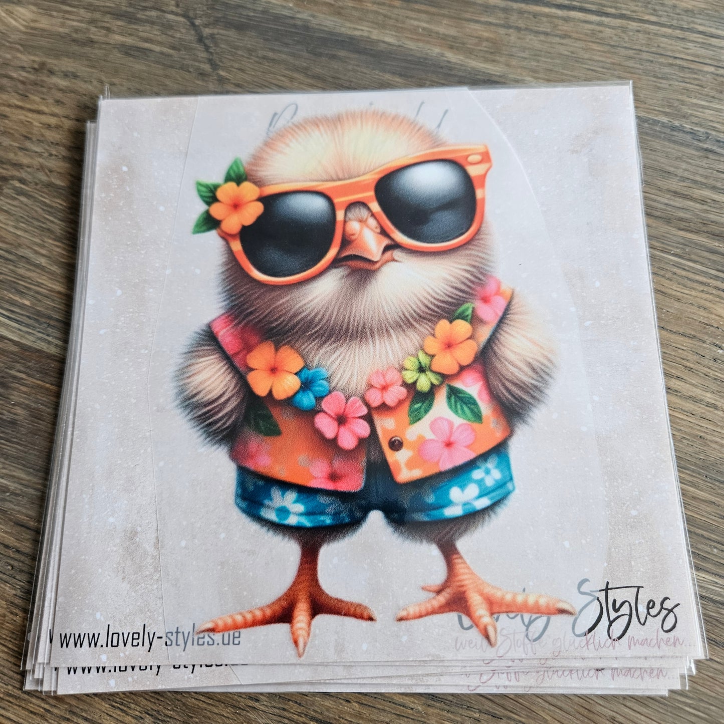 Bügelbild - Aloha Küken ca. 15cm