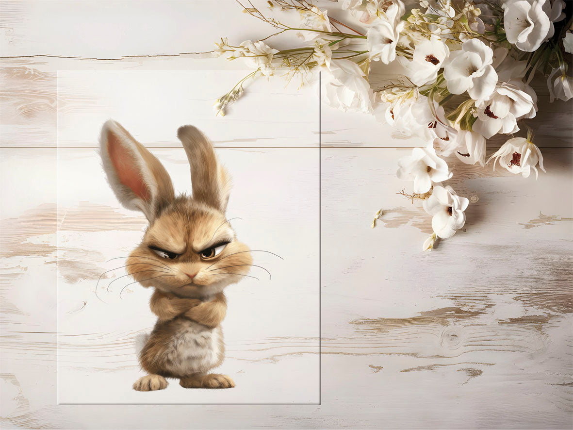 Bügelbild - Grumpy Hase #1548