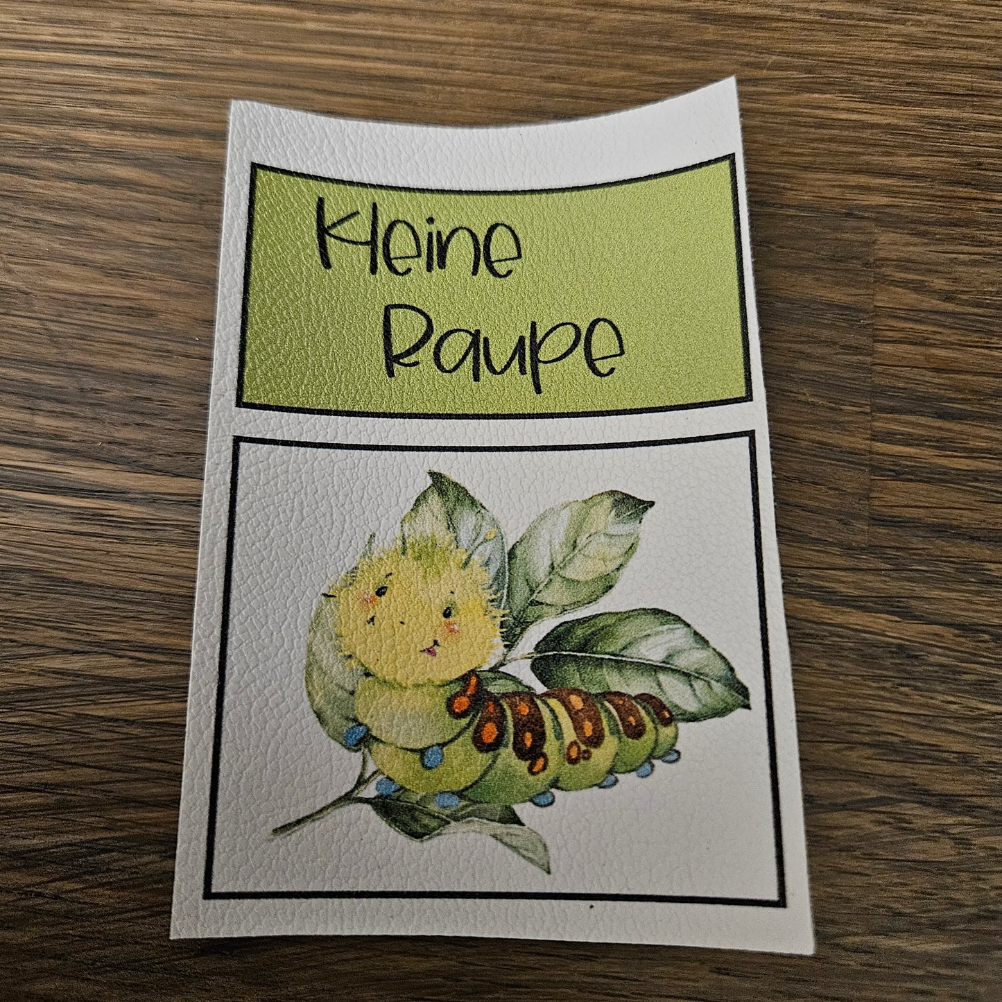Kunstlederlabel Set - Kleine Raupe
