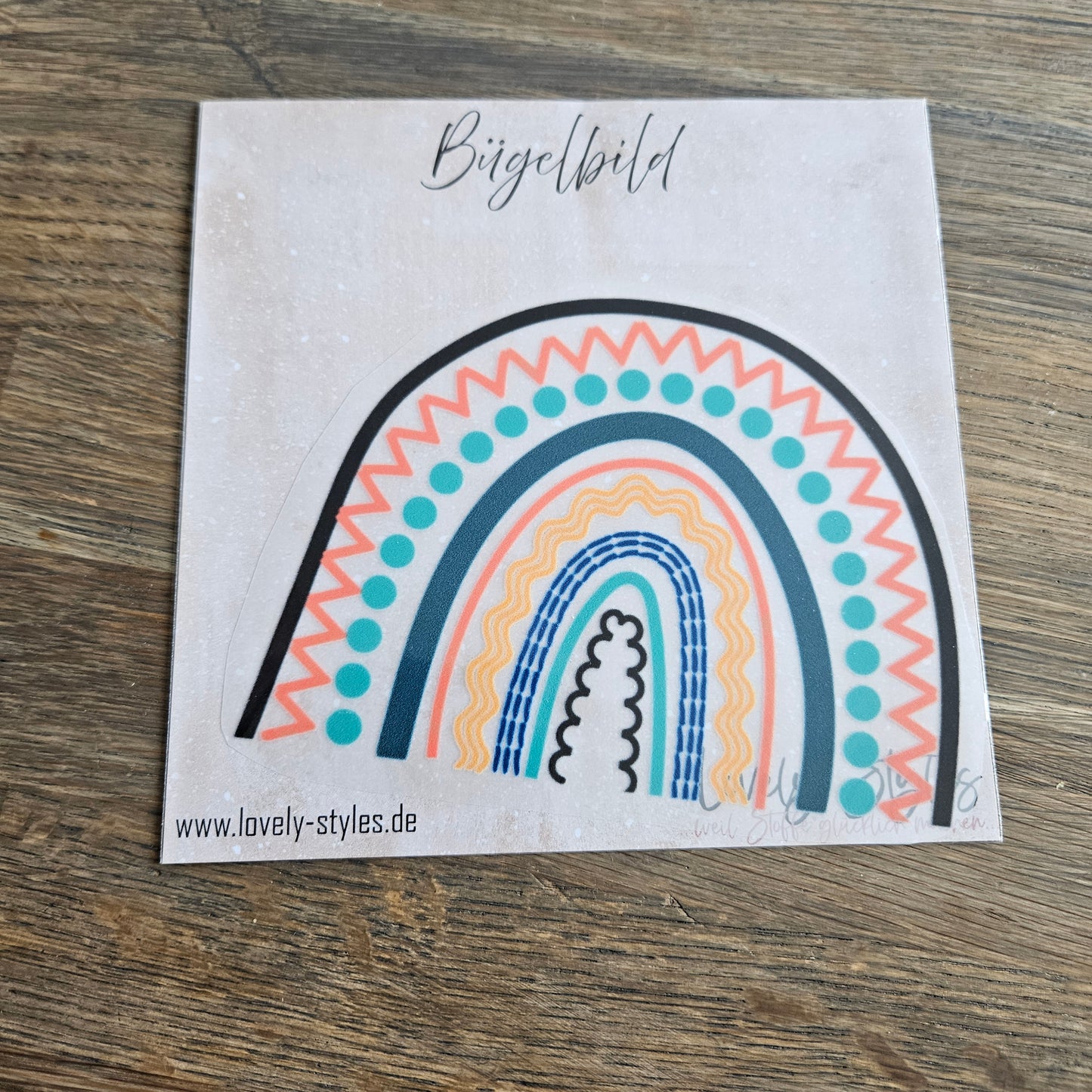 Bügelbild - Regenbogen Bunt ca. 15cm