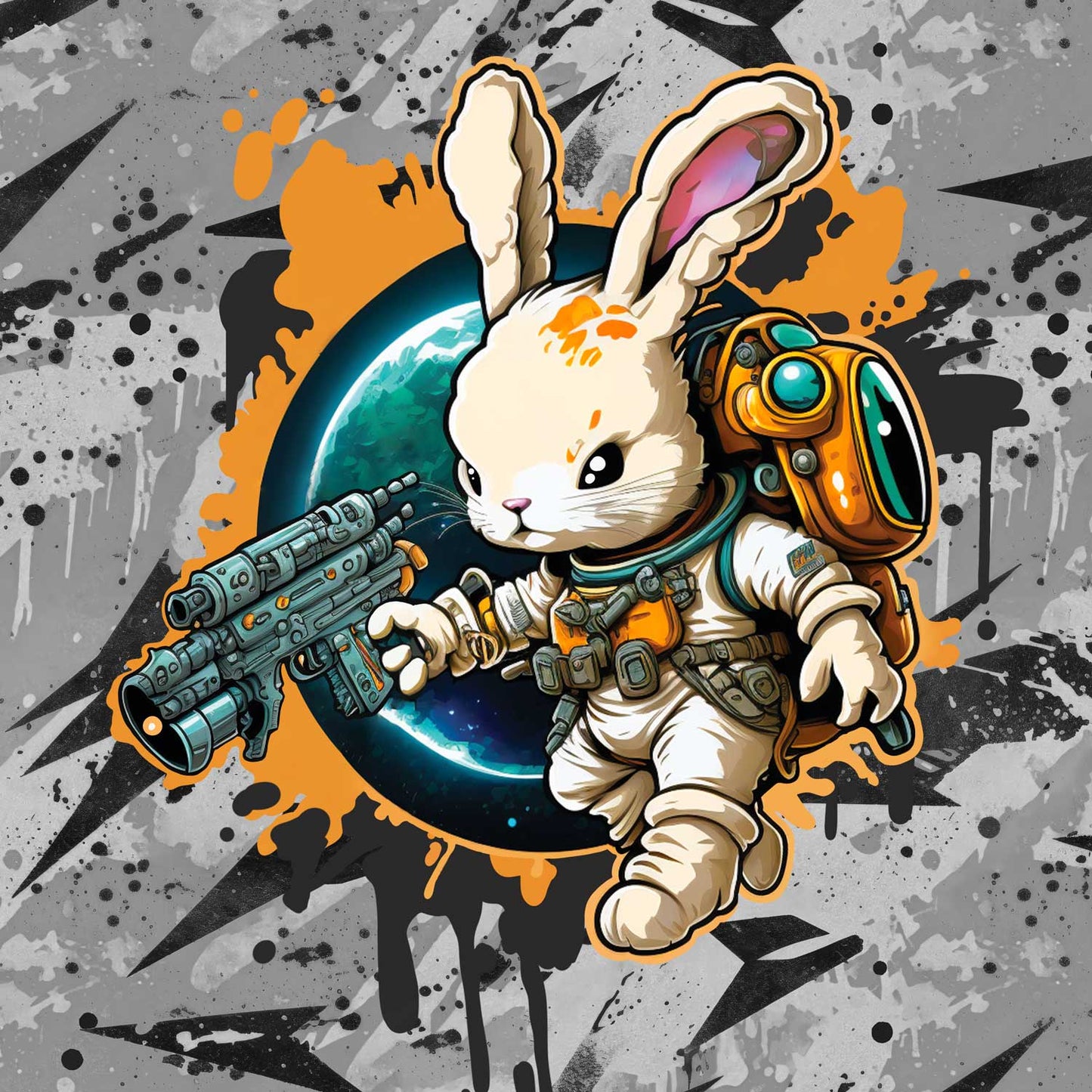 Sommersweat - Panel 50x70cm - Grafftiti Hase