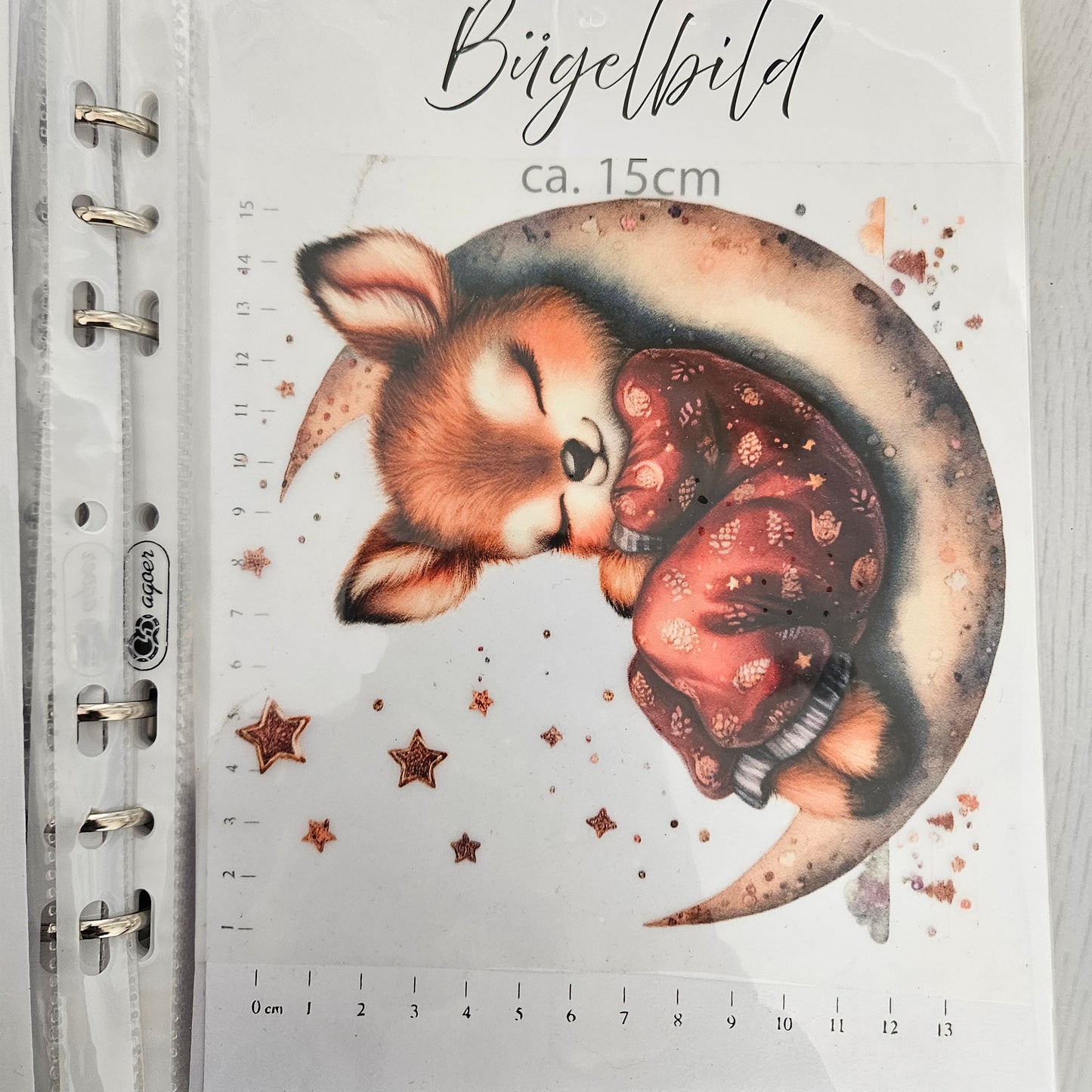 Bügelbild - Reh Mond ca. 15cm