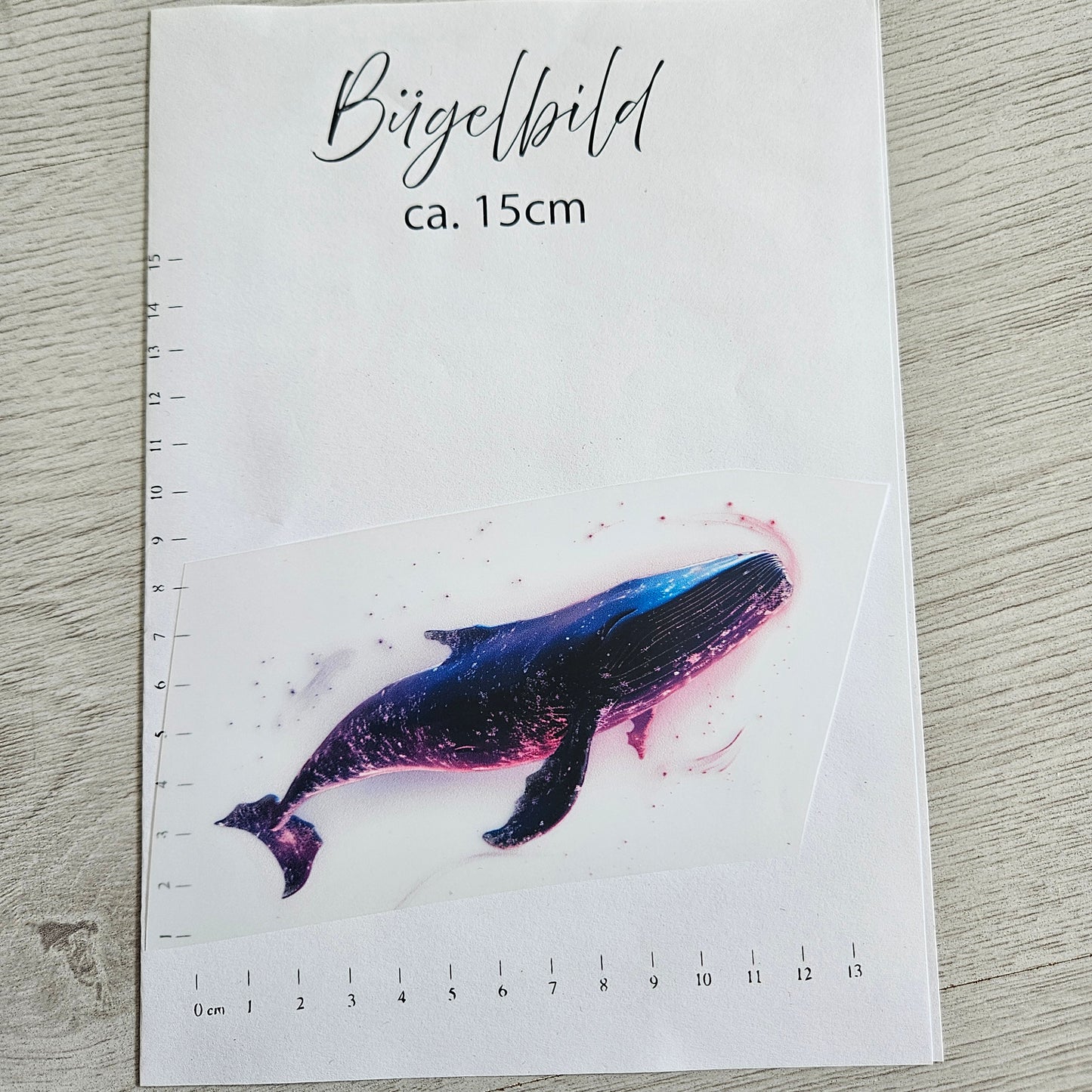 Bügelbild - Wal ca. 15cm