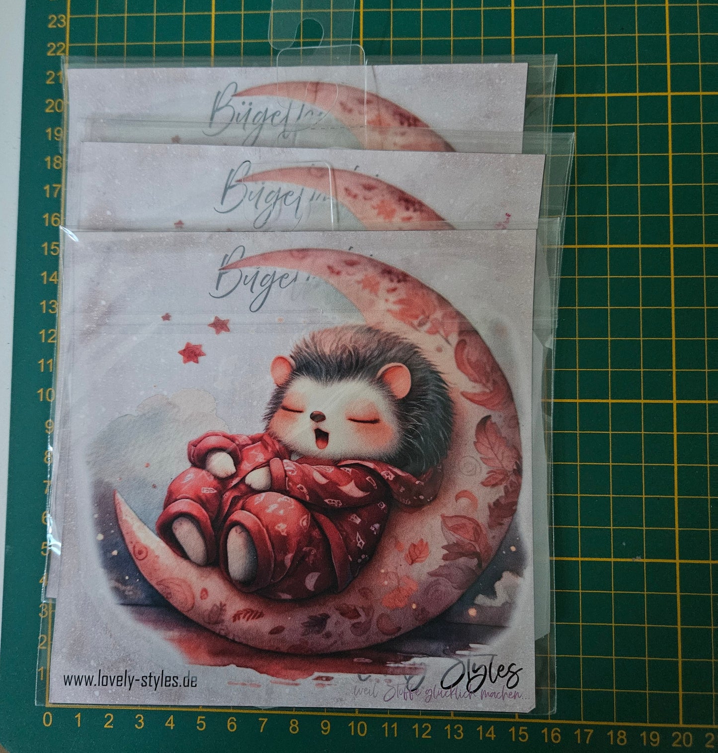 Bügelbild - Igel Mond ca. 15cm