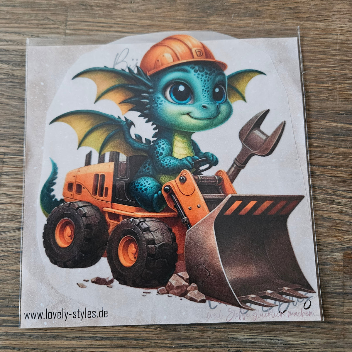 Bügelbild - Drache ca. 15cm