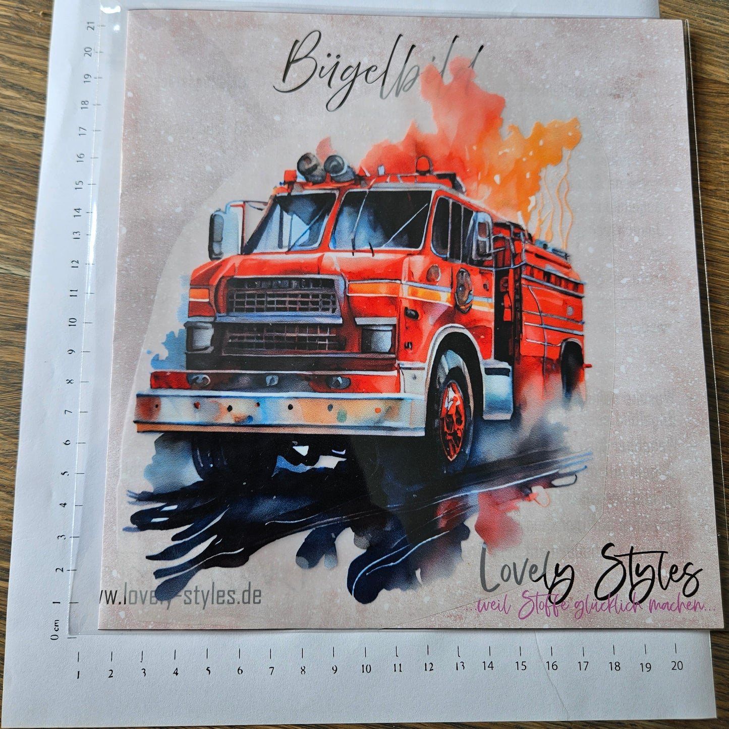 Bügelbild - Feuerwehr ca. 20cm