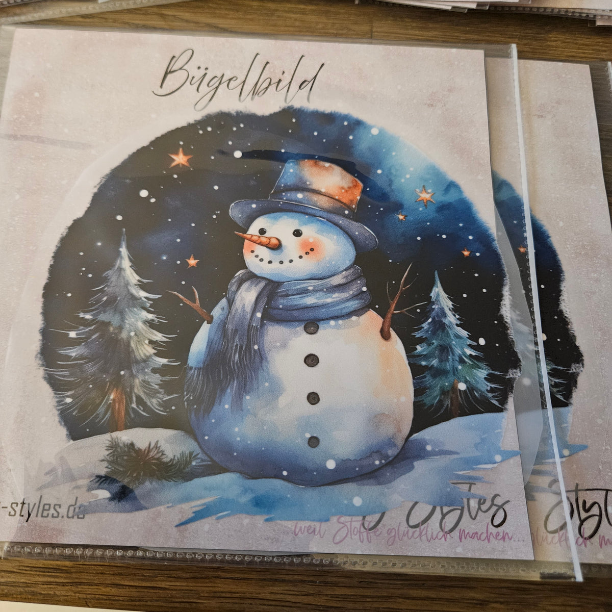 Bügelbild - Schneemann ca. 20cm
