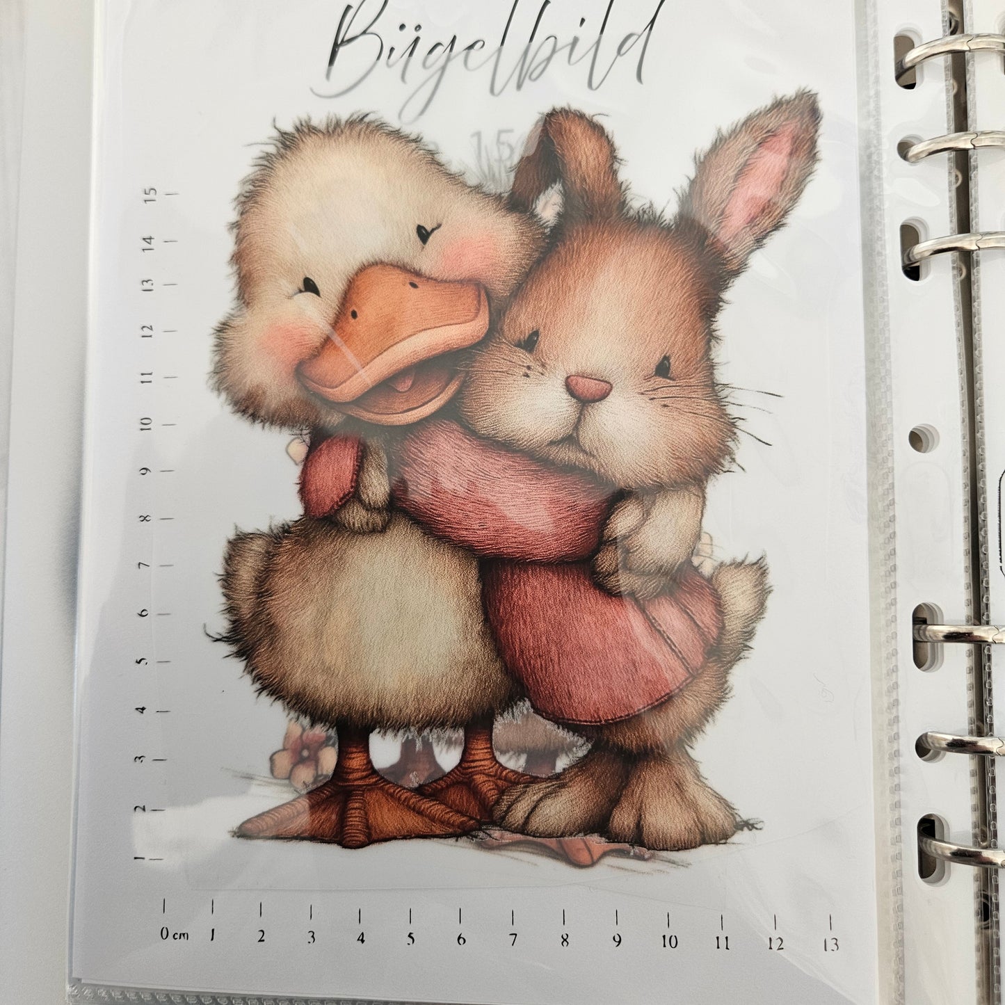 Bügelbild - Ente&Hase ca. 15cm