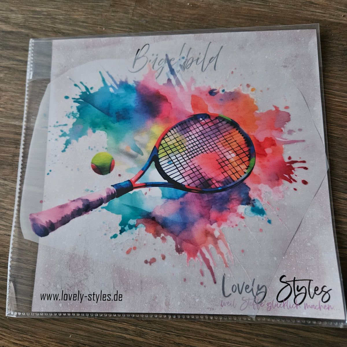 Bügelbild - Tennis ca. 20cm