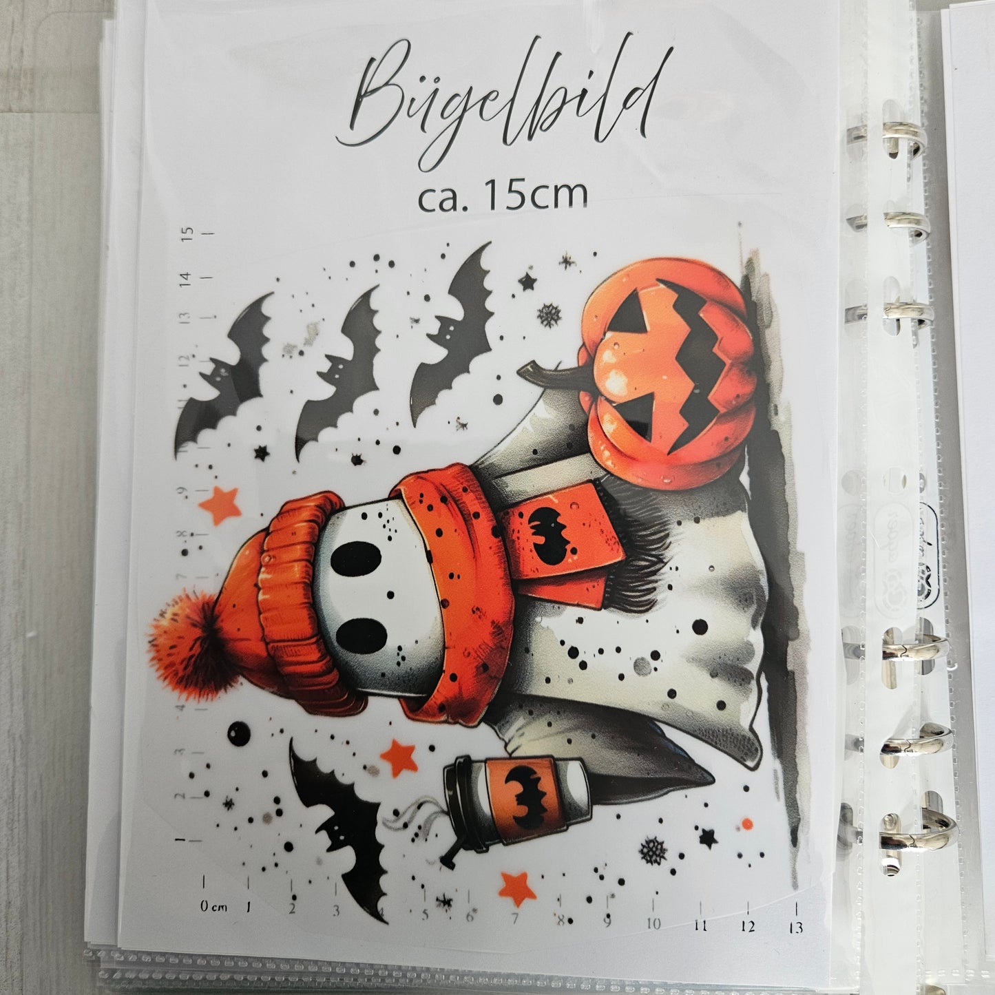 Bügelbild - Geist Fledermaus ca. 15cm