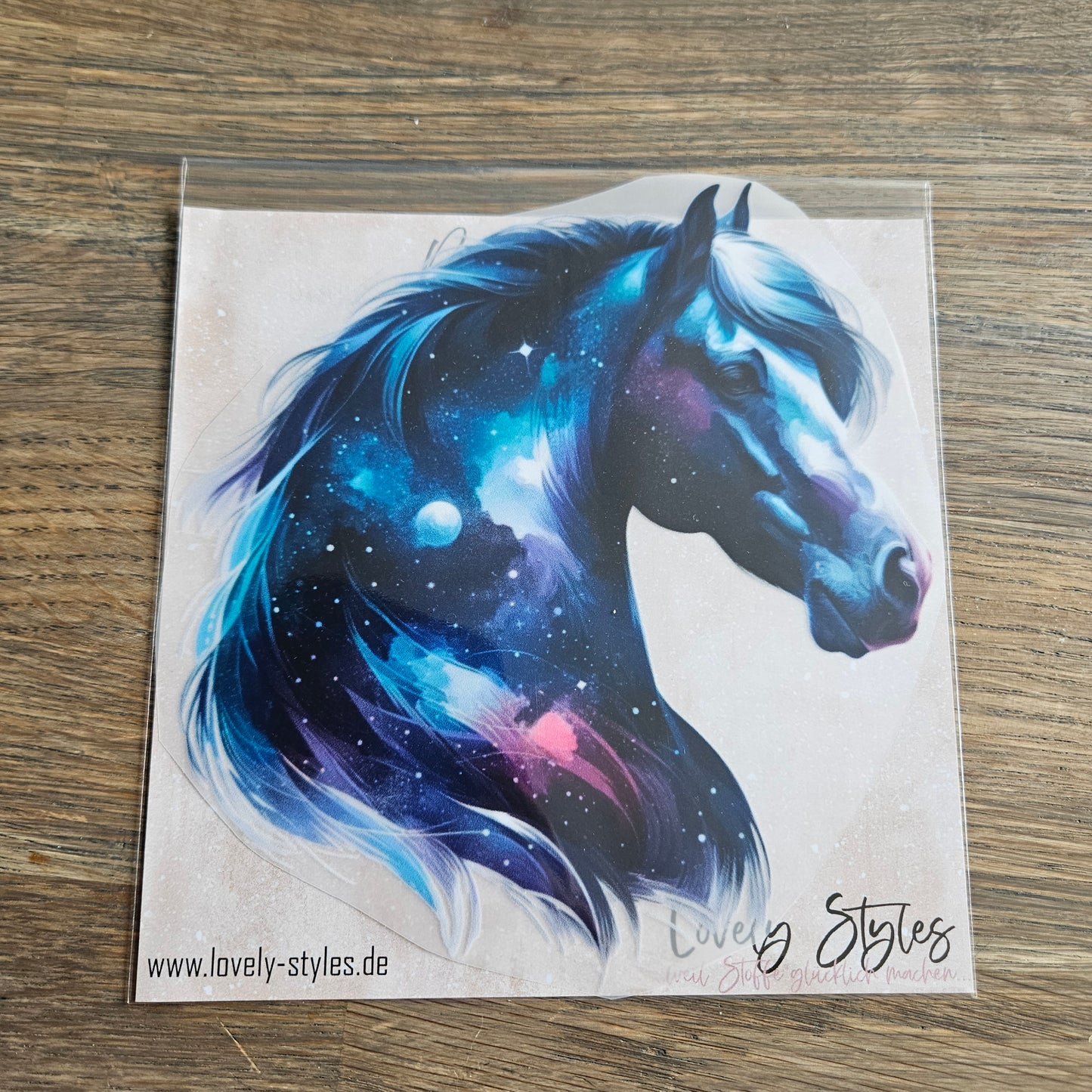 Bügelbild - Galaxy Pferd ca. 15cm