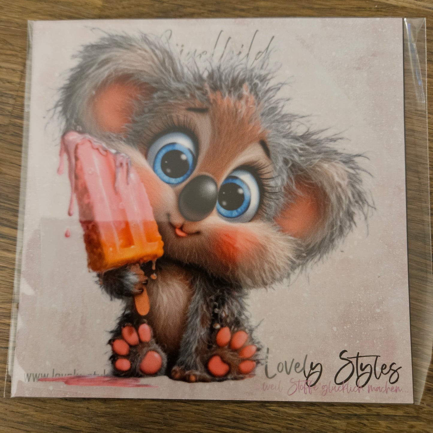 Bügelbild - Funny Koala ca. 15cm