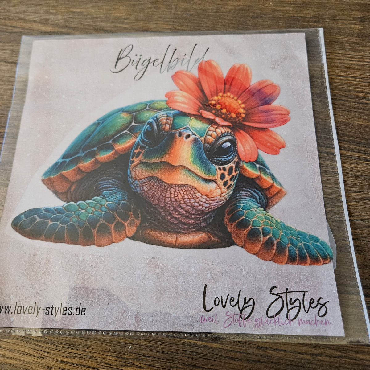 Bügelbild - Schildkröte ca. 20cm