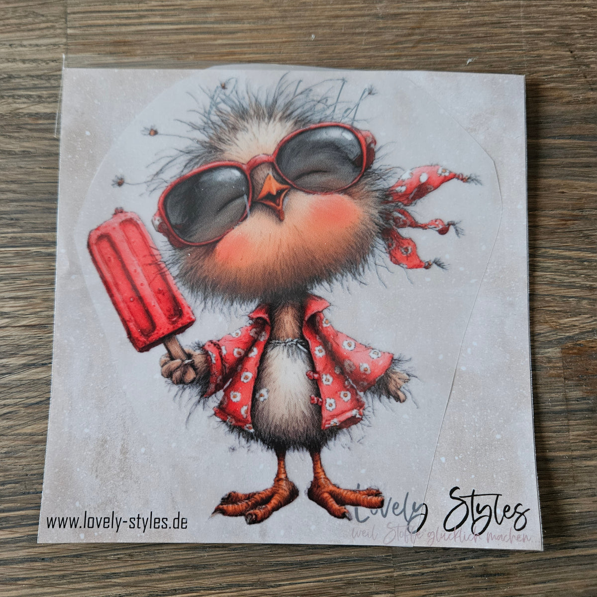 Bügelbild - Vogel Eis ca. 15cm