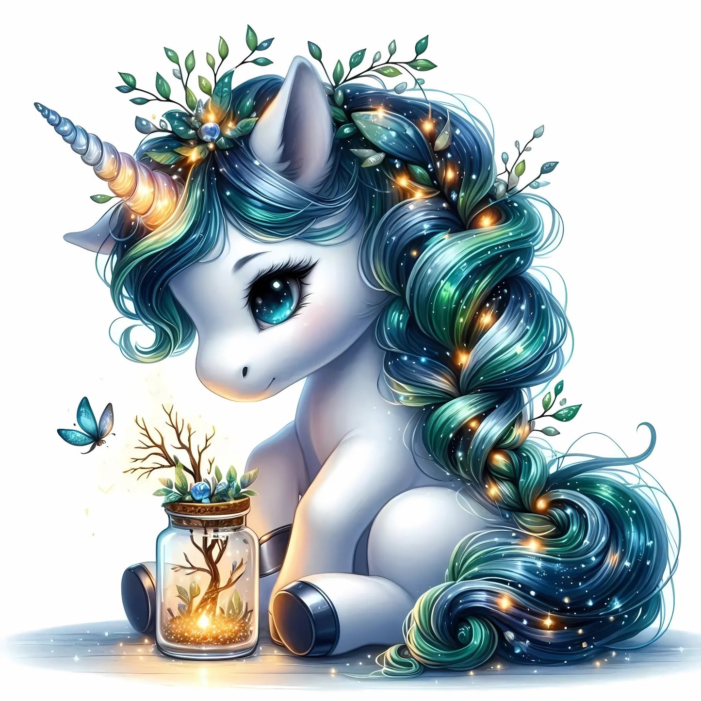 Auktion - Bügelbild - Sparkle Einhorn 12 - 15cm