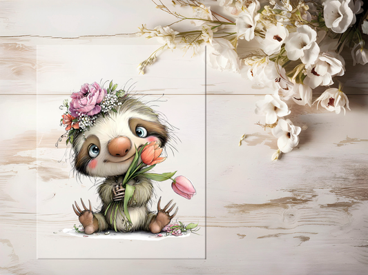 Bügelbild - Faultier #2472